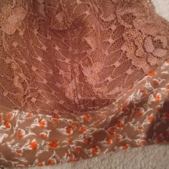 Free People Intimately Lace Ditsy Floral Bre Bralette Size Large - Picture 4 of 5